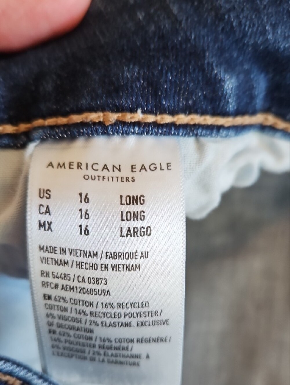 American Eagle Outfitters Women’s Dark Blue Bootcut Jeans - Picture 2 of 4